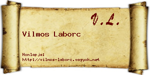 Vilmos Laborc névjegykártya